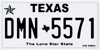 TX license plate DMN5571