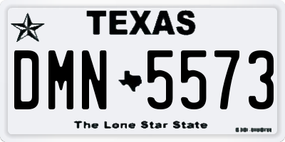 TX license plate DMN5573