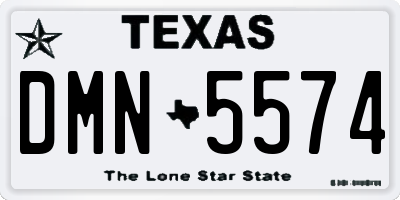 TX license plate DMN5574