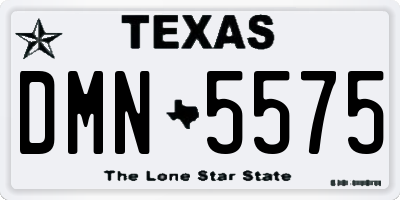 TX license plate DMN5575