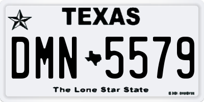 TX license plate DMN5579