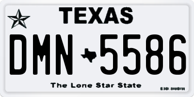 TX license plate DMN5586
