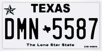 TX license plate DMN5587