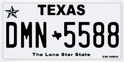 TX license plate DMN5588