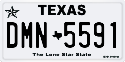 TX license plate DMN5591