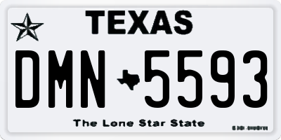 TX license plate DMN5593
