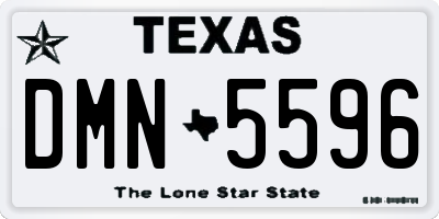 TX license plate DMN5596
