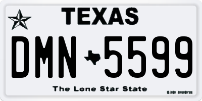 TX license plate DMN5599