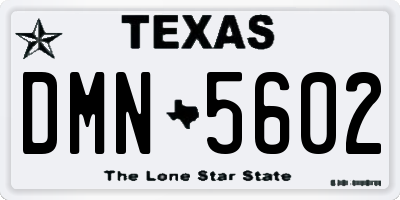 TX license plate DMN5602