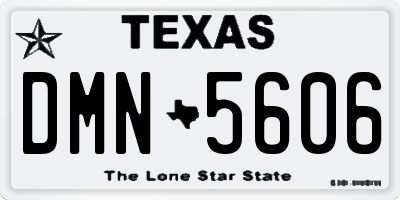 TX license plate DMN5606