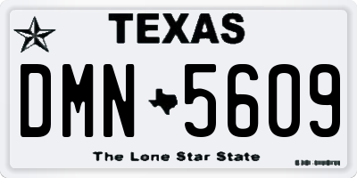 TX license plate DMN5609