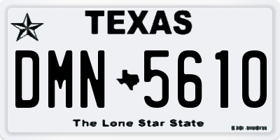 TX license plate DMN5610
