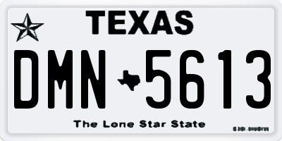 TX license plate DMN5613