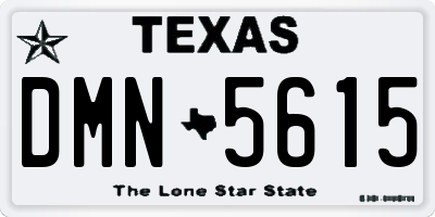 TX license plate DMN5615