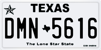 TX license plate DMN5616