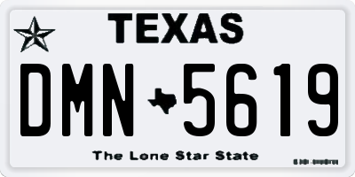 TX license plate DMN5619