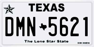 TX license plate DMN5621