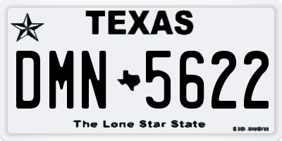 TX license plate DMN5622