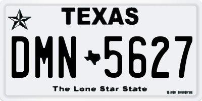 TX license plate DMN5627