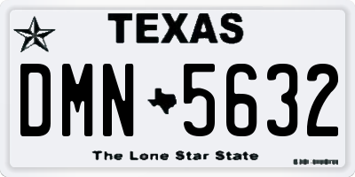 TX license plate DMN5632