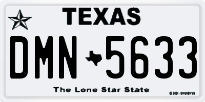 TX license plate DMN5633