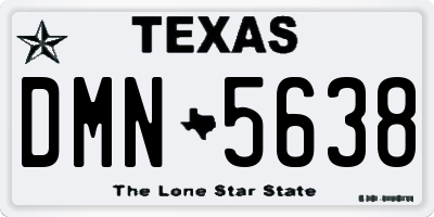 TX license plate DMN5638