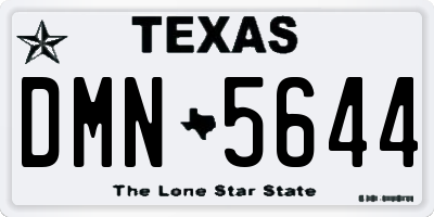 TX license plate DMN5644