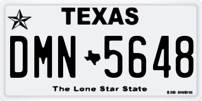 TX license plate DMN5648