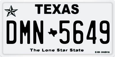 TX license plate DMN5649