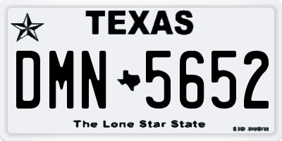 TX license plate DMN5652