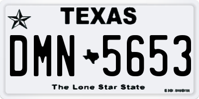 TX license plate DMN5653