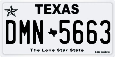 TX license plate DMN5663