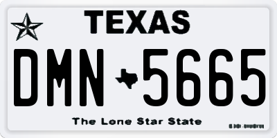 TX license plate DMN5665