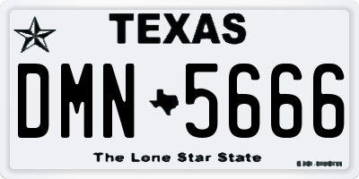 TX license plate DMN5666