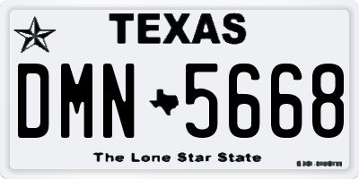 TX license plate DMN5668