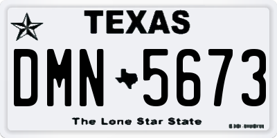 TX license plate DMN5673