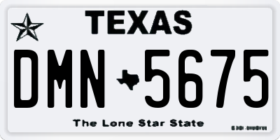 TX license plate DMN5675