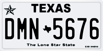 TX license plate DMN5676