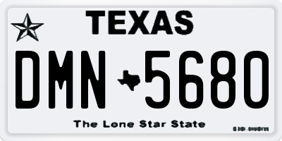 TX license plate DMN5680
