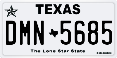 TX license plate DMN5685