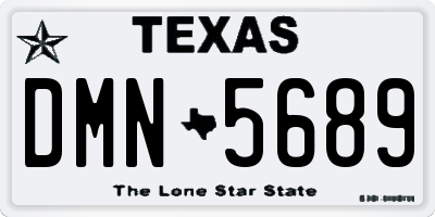 TX license plate DMN5689