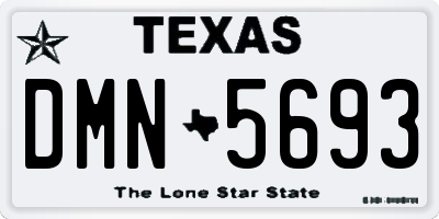 TX license plate DMN5693