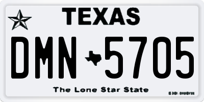 TX license plate DMN5705