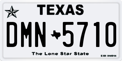 TX license plate DMN5710