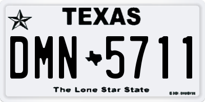 TX license plate DMN5711
