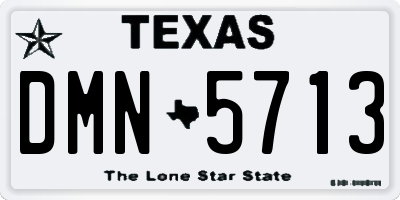 TX license plate DMN5713