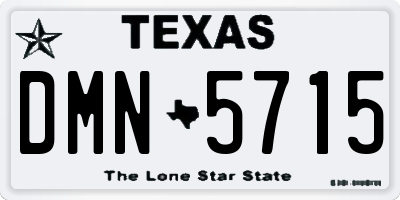 TX license plate DMN5715