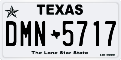 TX license plate DMN5717