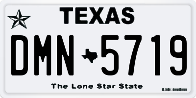 TX license plate DMN5719