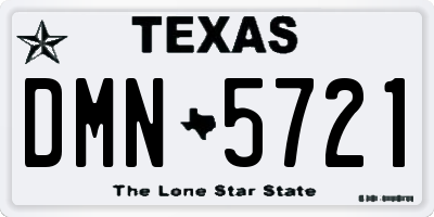 TX license plate DMN5721